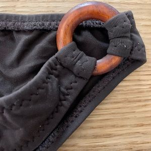 Malia Mills Summer of Love O-Ring Bikini Bottom Brown Size 10